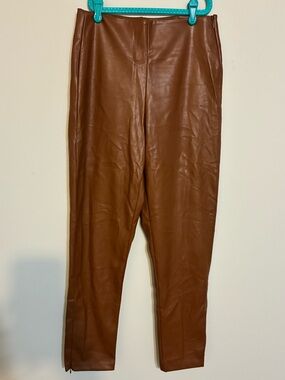 Old Navy Brown Faux Leather High Rise Skinny Pants 4
